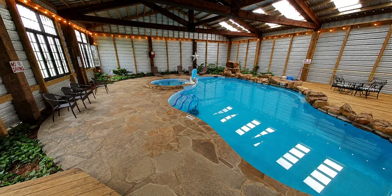 The indoor pool