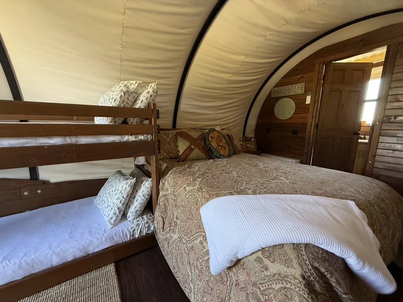Inside a wagon