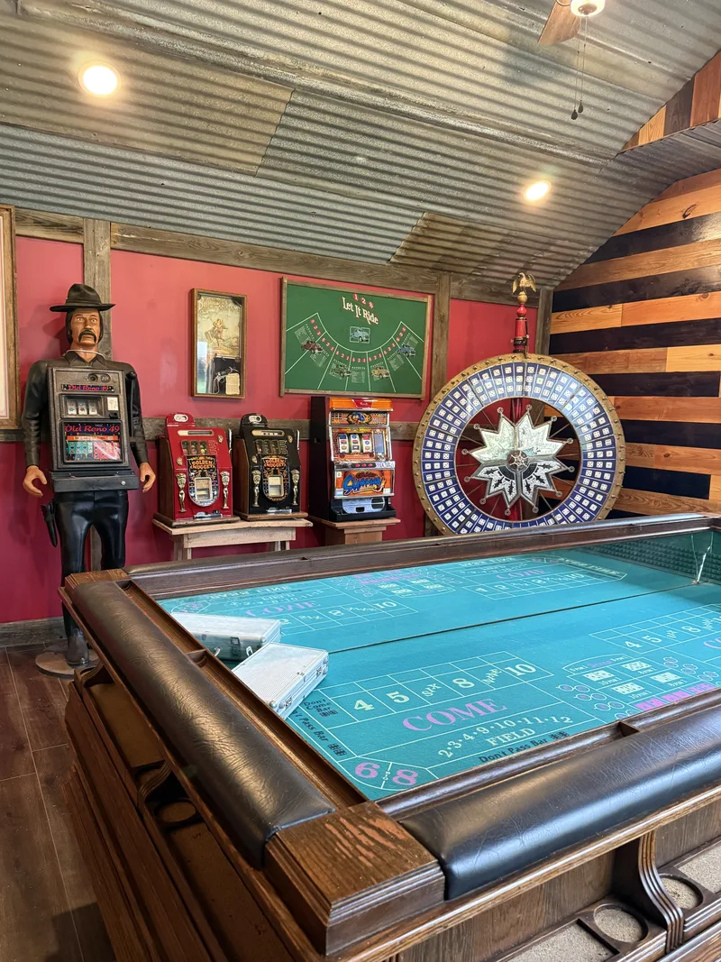 Antique games inside the Twin Oaks casino parlor