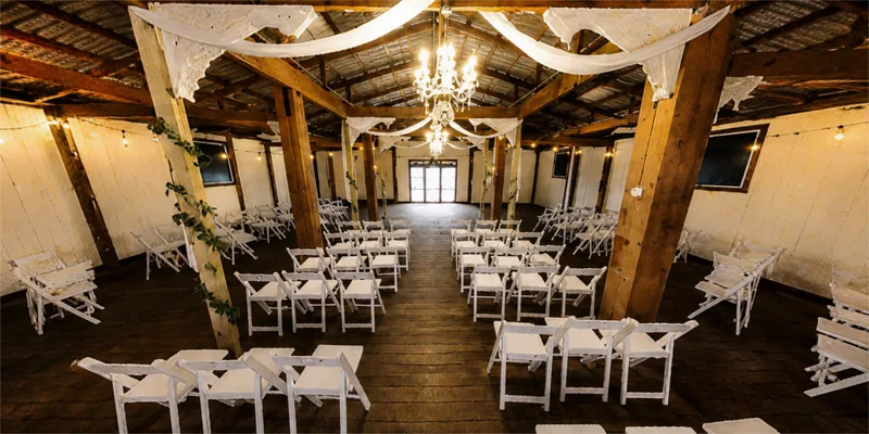 The dance hall dressed for dinner