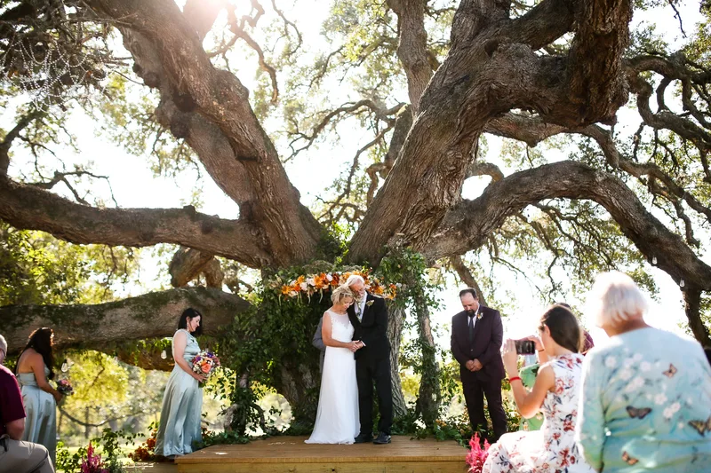 Ceremony under the canopy