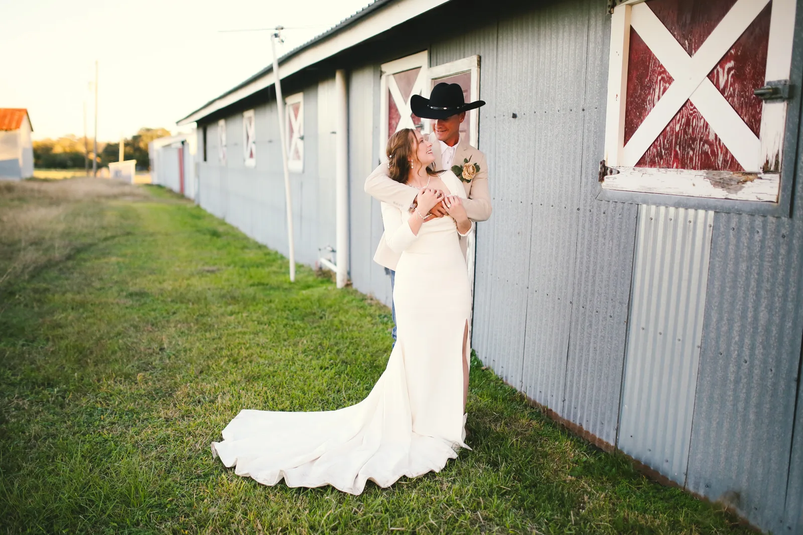 The twin oaks over the ceremony deck
